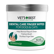 Vet's Best Dental Care: Finger Wipes For Dogs & Cats